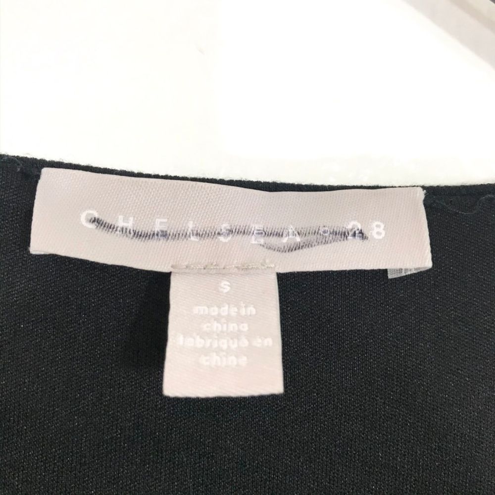 Chelsea28 Faux Wrap Jumpsuit Black S NWOT - Picture 4 of 5